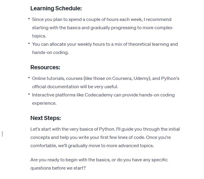 Learning plan - Part 2